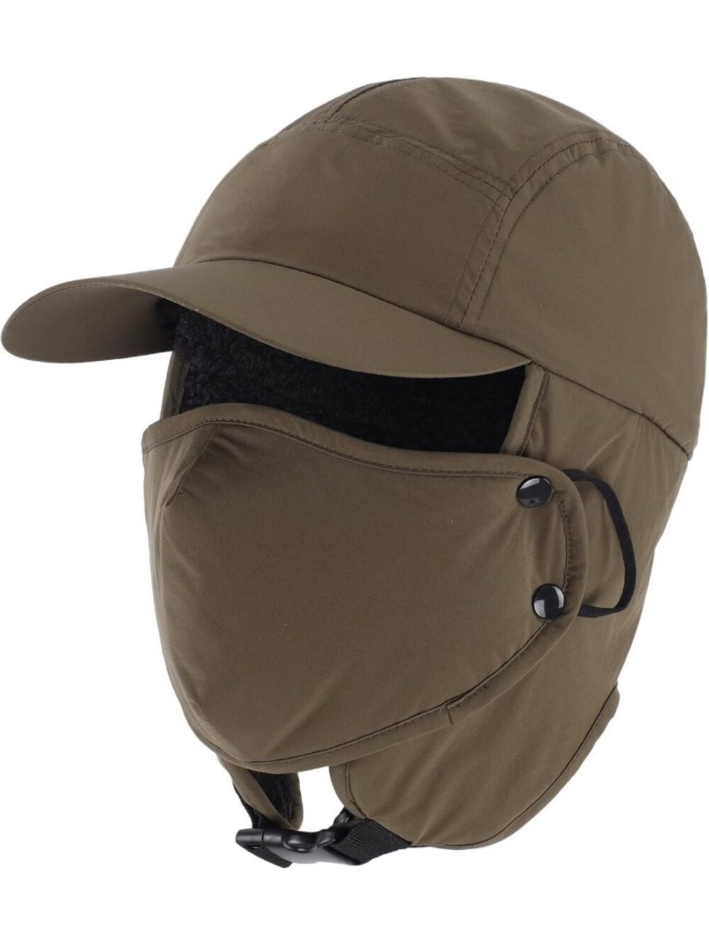 Waterproof UPF50+ Men's Earflap Winter Hat - Fleece Lined Trooper for Outdoor
